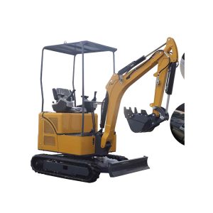 Hongtai HT-17Q 1.8 Ton Yellow Mini Excavator with Top Mounted Boom Cylinde