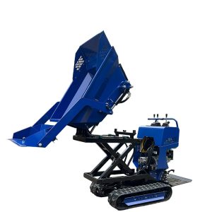 HT-500L high lift tracked dumper with scissor lift tipper, blue